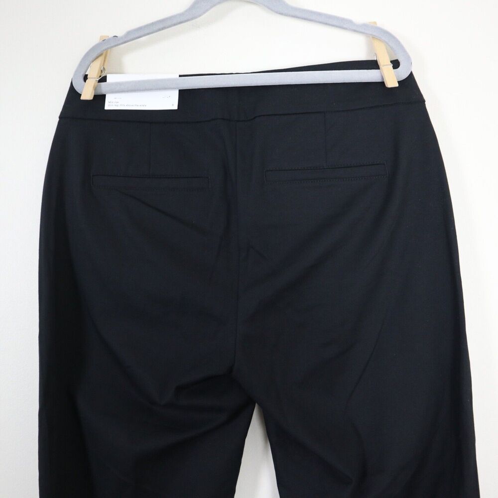 NWT Ann Taylor Size 0 The Crop Mid Rise Slim Leg Pants Black - Picture 8 of 10